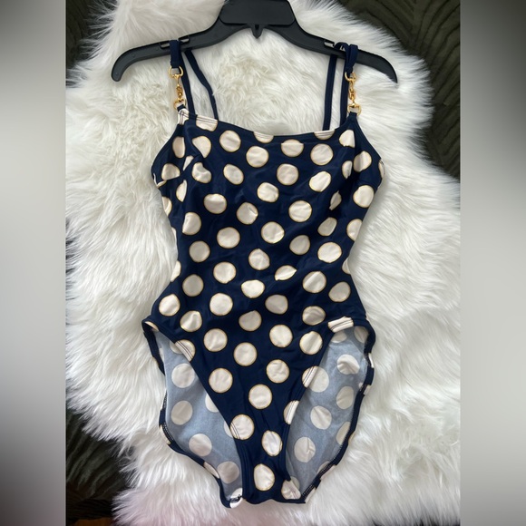 La Blanca vintage one piece swimsuit polka dot size 8 - Picture 5 of 11